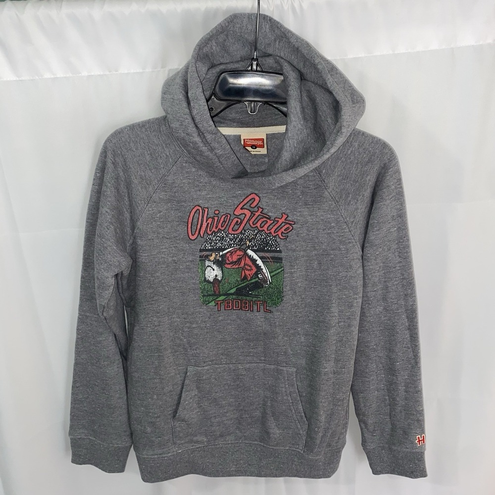 Homage Ohio State Buckeyes Band Hoodie Hooded Sweatshirt Youth Kids 12 NWOT